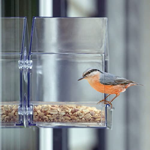 Nature's Way Win-3 Clear View Bird Feeder, 2 Cup Capacity, Suction Cups