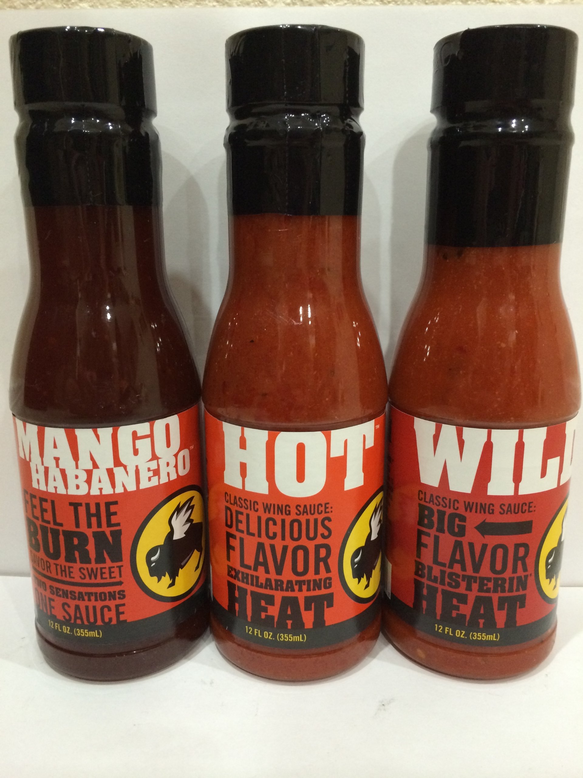 Buffalo Wild Wings Sauce Bundle: Mango Habanero, Wild, Hot (12 oz)